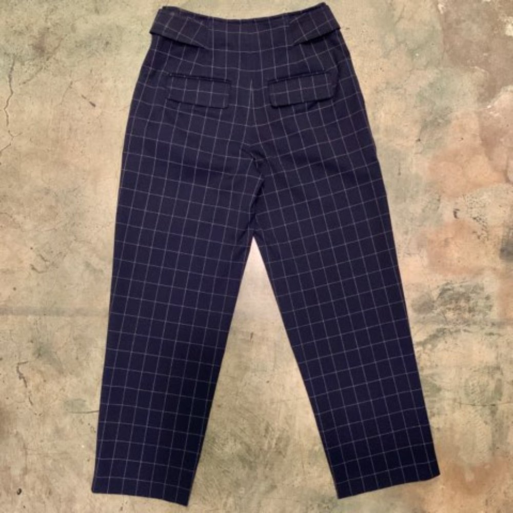 CLUB MONACO  BRAND  SIZE 00 DARK NAVY COLOR/WHITE GRID - Picture 4 of 13